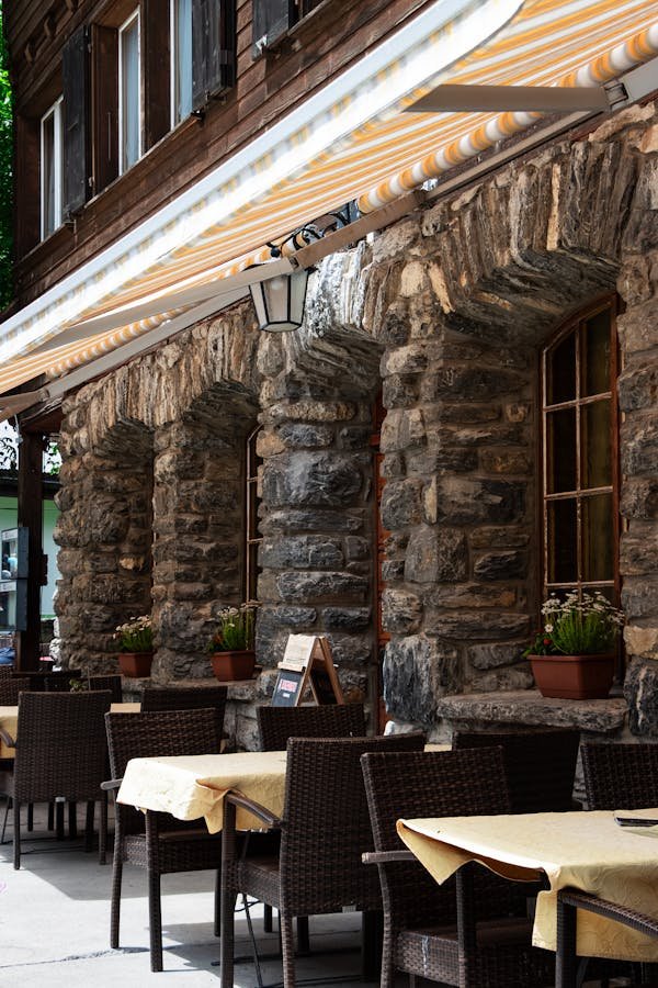 charming swiss stone restaurant